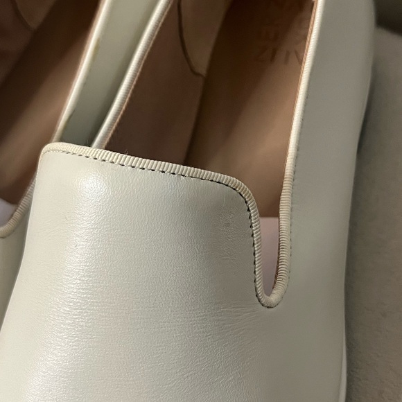 Naturalizer Effortless Satin Pearl Cream Leather Women's Loafers Comfort 12 WIDE - Picture 14 of 16